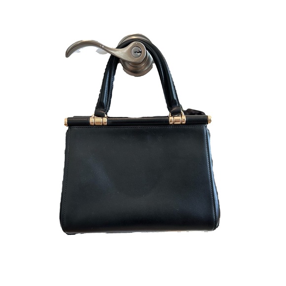 Coach Grace Bag 20 Black Leather Crossbody Satchel Top Handle Purse - Picture 5 of 16